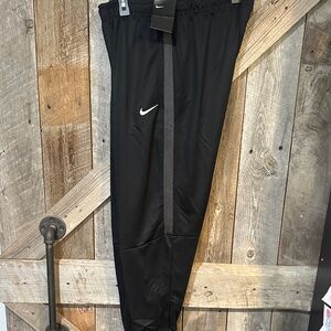 Nike Black Kids Track Joggers with White Swoosh